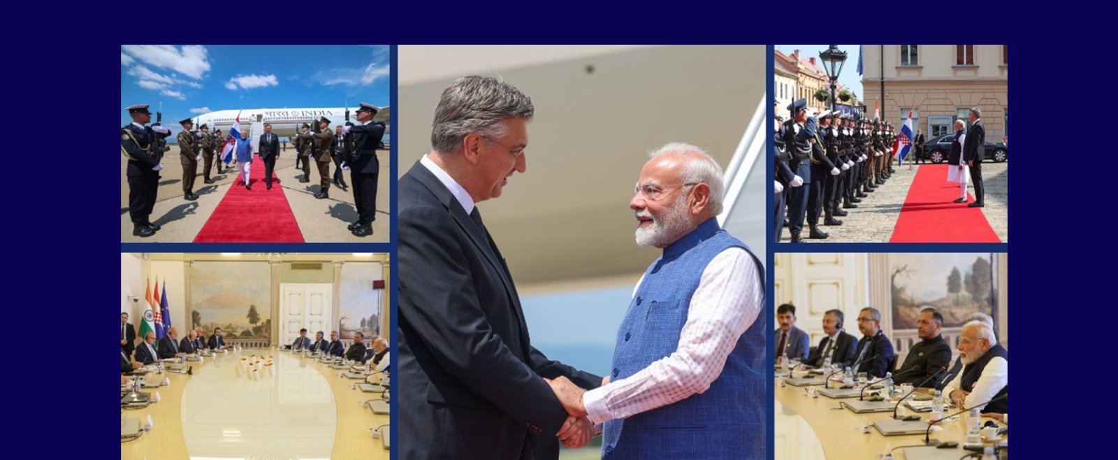 At the invitation of the Prime Minister of the Republic of Croatia, H.E. Mr. Andrej Plenkovic, the Prime Minister of the Republic of India, H.E. Mr. Narendra Modi, paid an official visit to Croatia on 18 June 2025