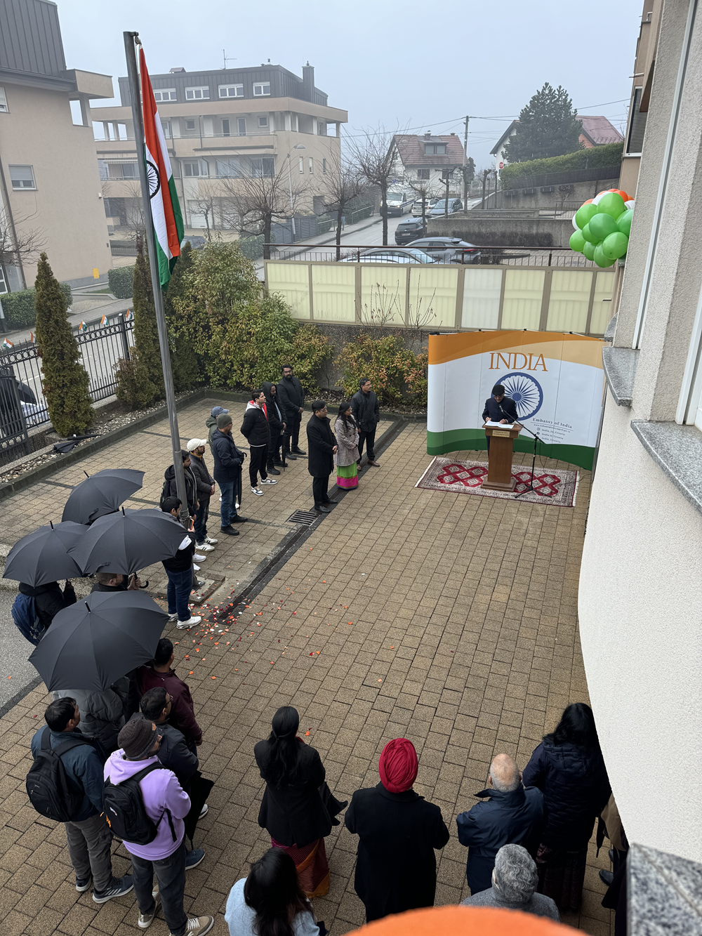 77th Republic Day of India was celebrated with full fervour and joy by Indians and Friends of India at the Chancery premises on 26 January 2026.