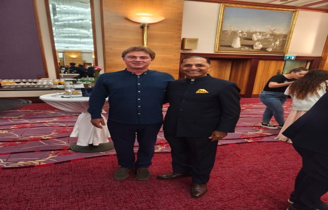 Ambassador Arun Goel Meets with IDY Organizer in Rab On 24 August, Ambassador Arun Goel met with Ms. Bogdana Vukasović, the organiser of the International Day of Yoga (IDY) in Rab.