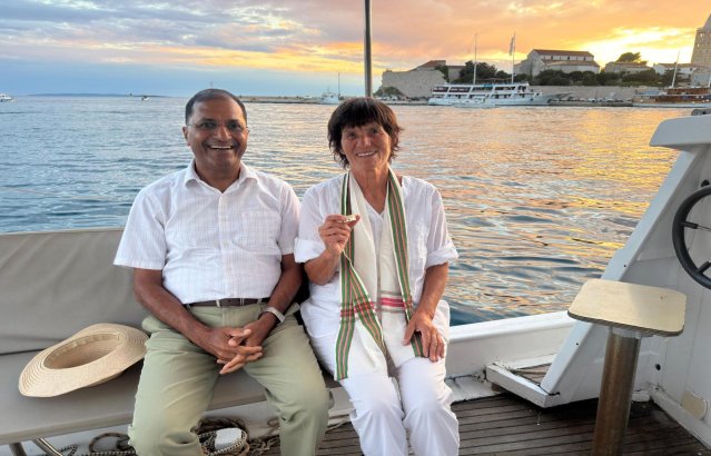 Ambassador Arun Goel Meets with IDY Organizer in Rab On 24 August, Ambassador Arun Goel met with Ms. Bogdana Vukasović, the organiser of the International Day of Yoga (IDY) in Rab.