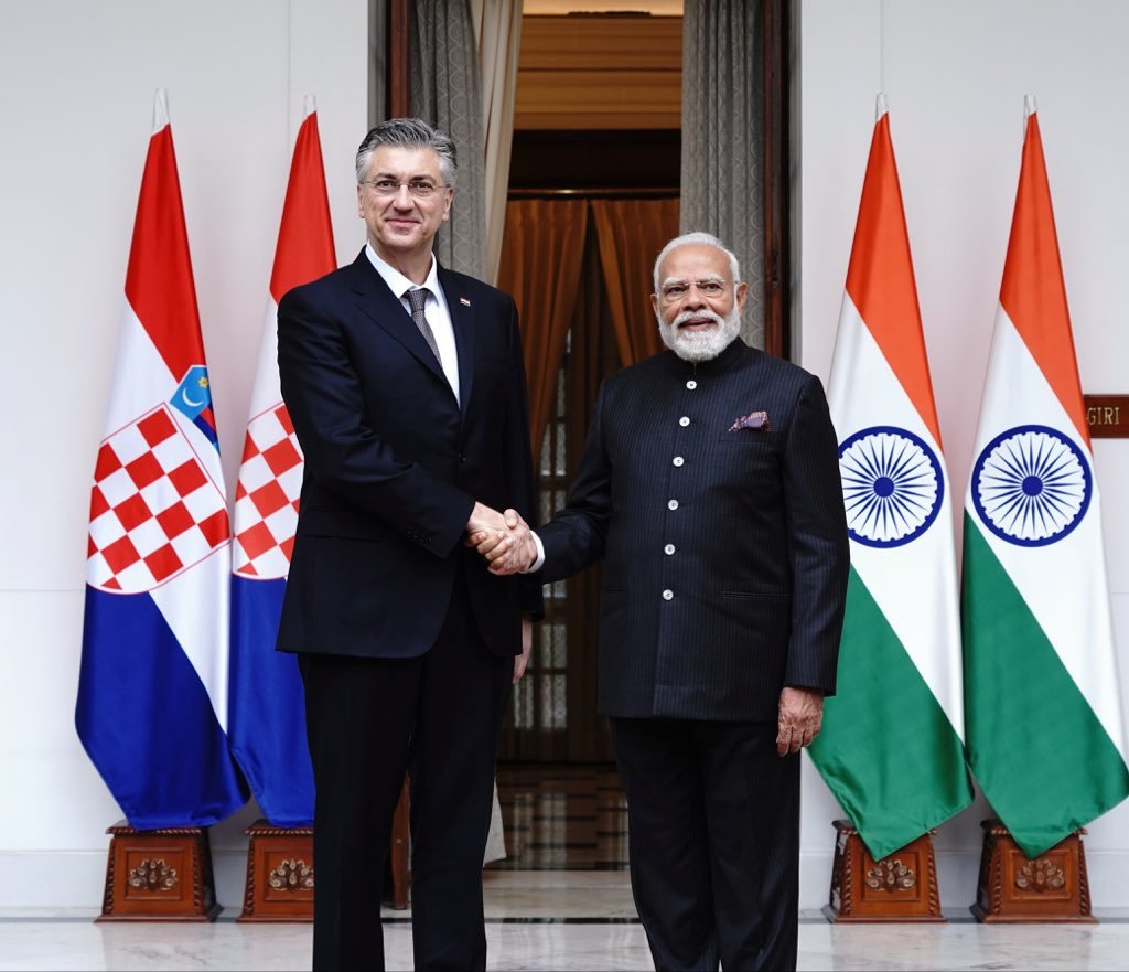 Prime Minister Narendra Modi held a bilateral meeting with the Prime Minister of Croatia Andrej Plenkovic on the sidelines of AI Impact Summit 2026.