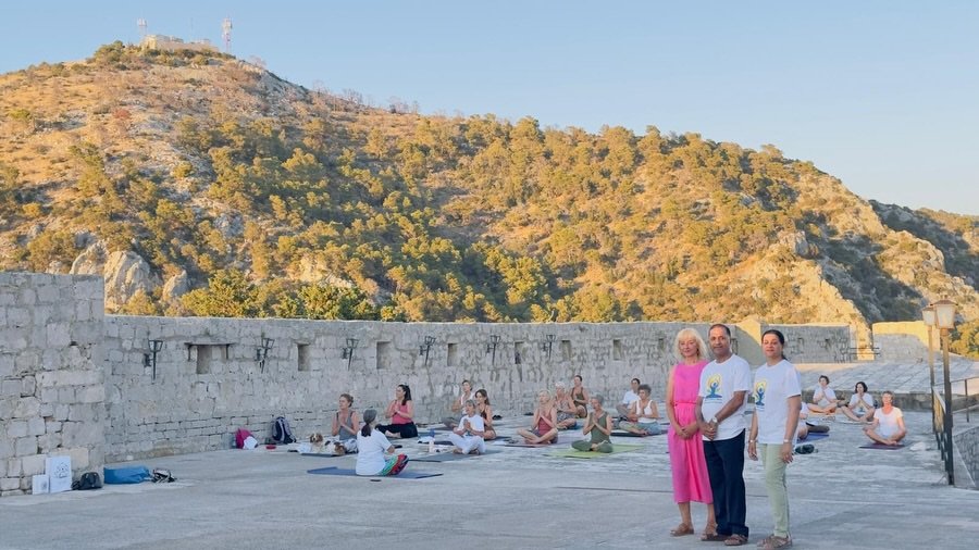 International Day of Yoga 2026 celebrated at the Fortica Fortress, Hvar