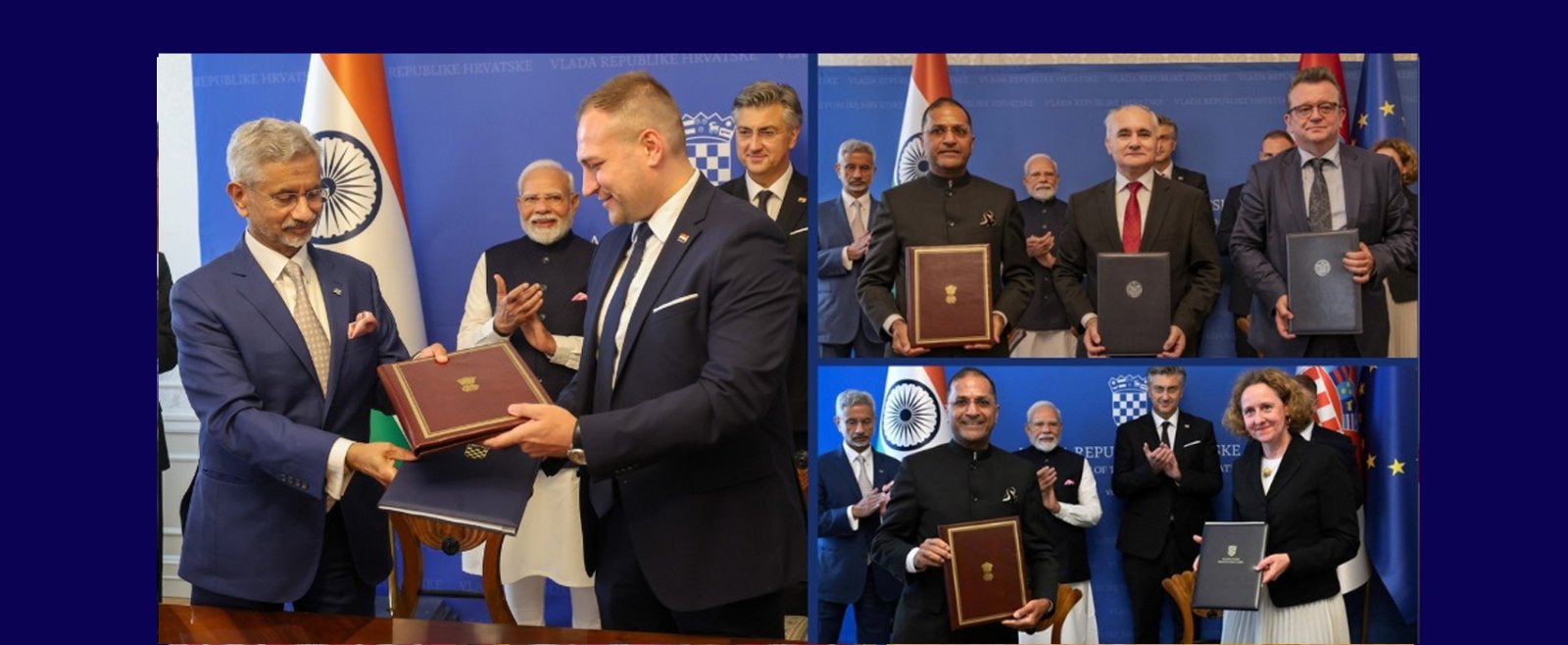 The two Prime Ministers welcomed the signing of: (i) MoU on Agricultural Cooperation; (ii) Programme of Cooperation in Science and Technology; (iii) Cultural Exchange Programme (CEP); and (iv) MoU to establish a Hindi Chair at the University of Zagreb.
