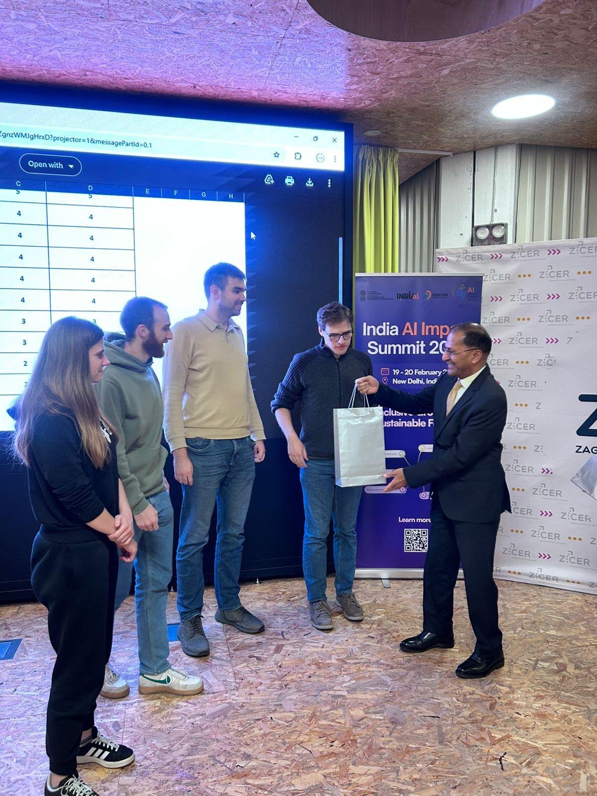 The Embassy of India enjoyed engaging with Croatia’s tech community at the 22nd edition of the IT Pub Quiz at ZICER - Zagrebački inovacijski centar, where a special mini #AI Pub Quiz was held as part of the event, dedicated exclusively to India, artificial intelligence, and the India AI Impact Summit.