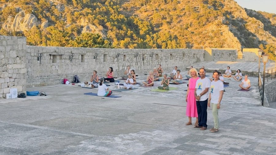 International Day of Yoga 2026 celebrated at the Fortica Fortress, Hvar