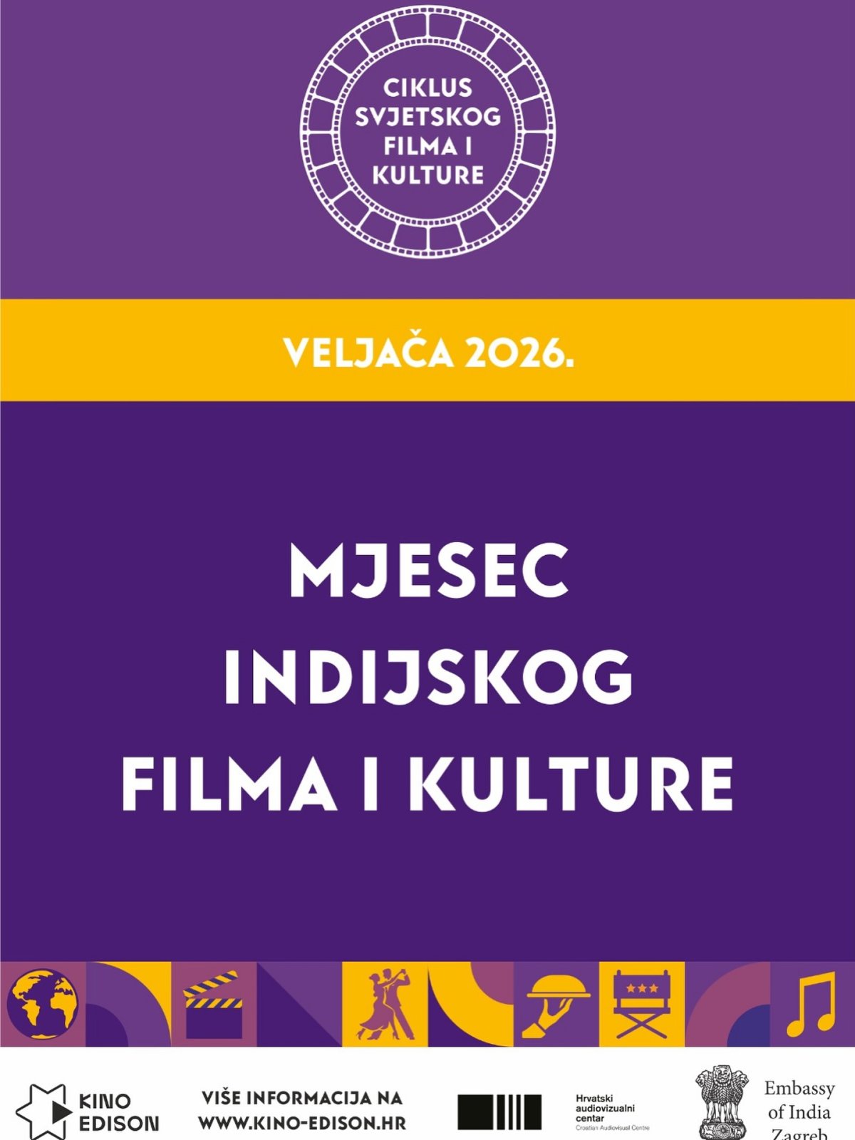 During February, Edison Cinema in Karlovac presents a special program dedicated to Indian cinema. The lineup features carefully selected Indian films that offer rich stories, powerful emotions, and top-quality production. Experience the diversity of Indian filmmaking on the big screen. Film titles will be announced soon — stay tuned for more information.