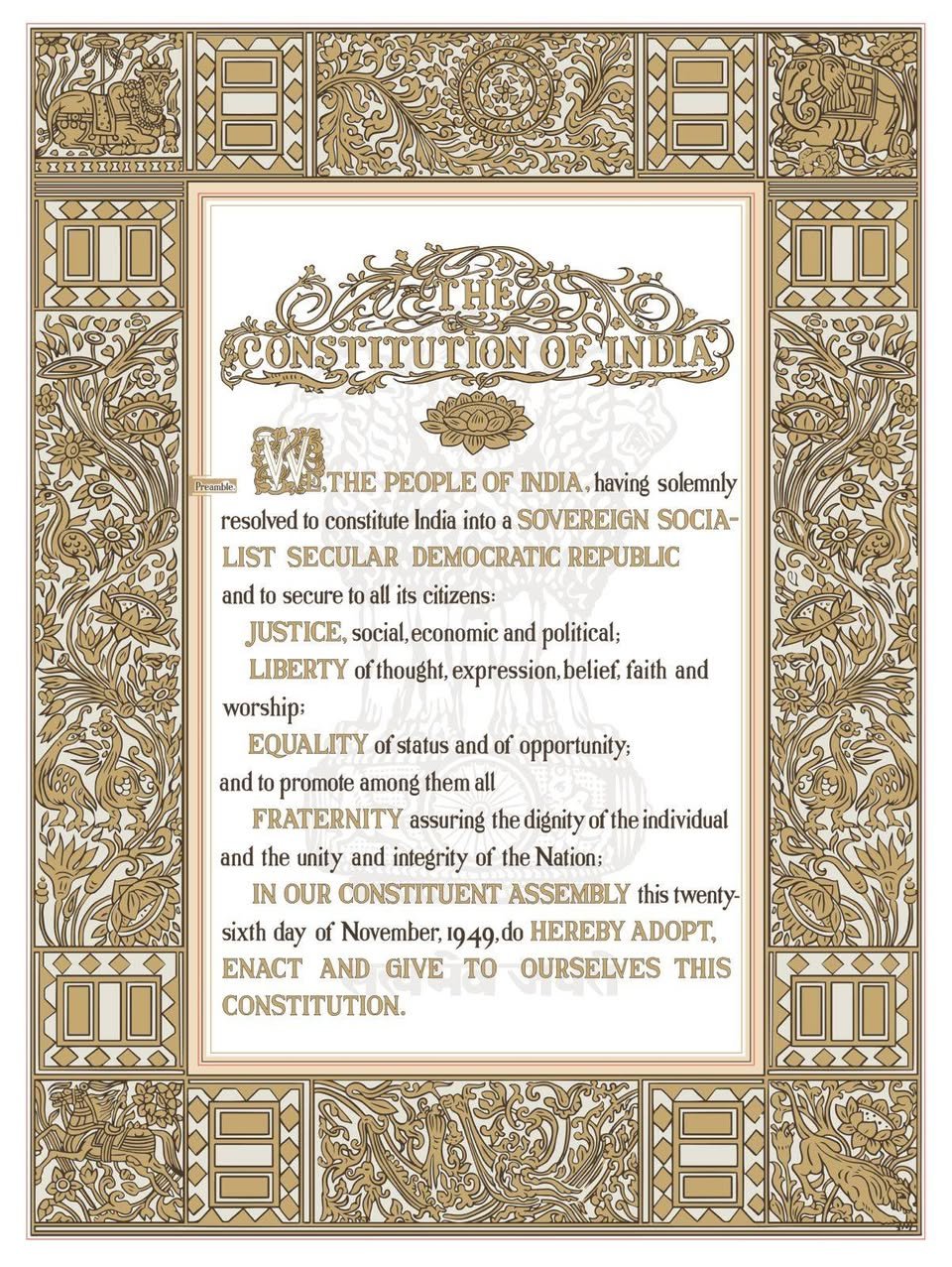 Observing the Constitution Day of India