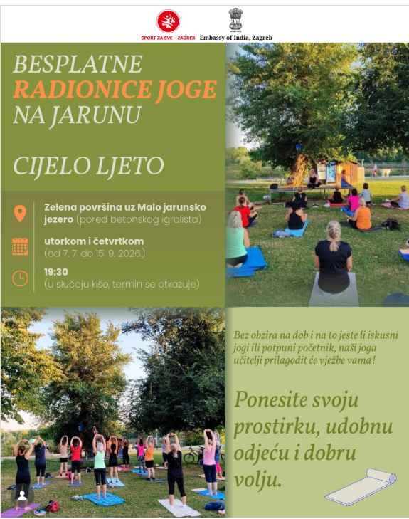 FREE YOGA CLASSES AT JARUN ALL SUMMER!