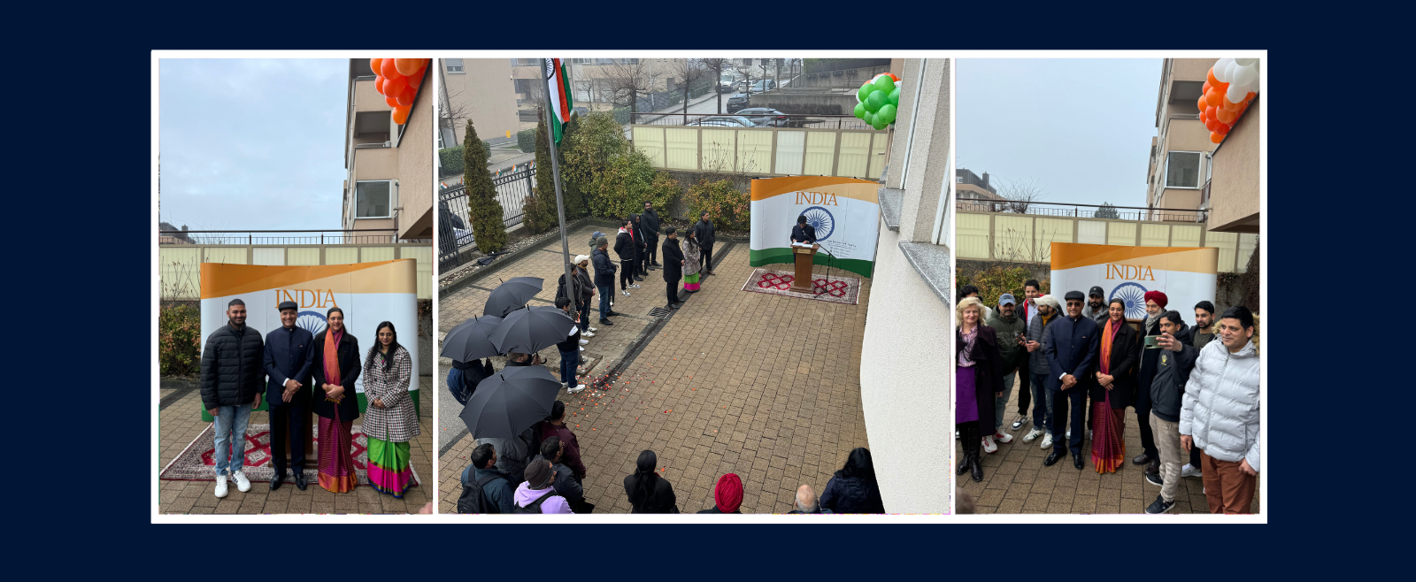 77th Republic Day of India was celebrated by Indians & Friends of India at the Chancery premises on 26 Jan. 2026. The National flag was unfurled by the Ambassador of India to Croatia, Mr. Arun Goel, followed by singing the National Anthem and reading the Hon’ble President of India’s address to the Nation.