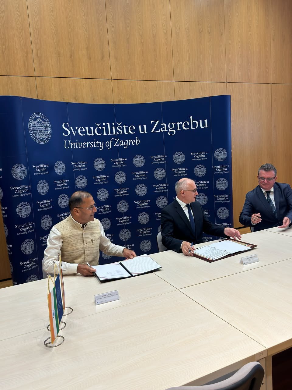 A Memorandum of Understanding (MoU) was formally signed on 23 June 2026 at the premises of the University of Zagreb, marking a significant step in academic and cultural cooperation between India and Croatia.