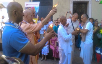 Historic Ratha Yatra in downtown Zagreb, 29 July 2017