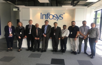 Ambassador Arindam Bagchi visited Infosys office at Karlovac on 30 April 2019