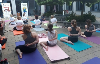 International Day of Yoga in Slatina, Velika Gorica and Križevci on 19 June 2019