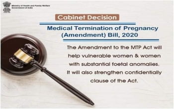 Medical Termination of Pregnancy (Amendment) Bill 2020 aims to strengthen access to comprehensive abortion care without compromising service and quality of safe abortion.