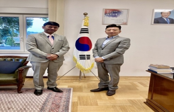 H.E. Ambassador Raj Kumar Srivastava met with H.E. Ambassador Dong Chang Kim of South Korea 