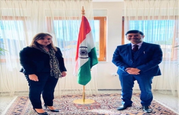 H.E Ambassador Raj Kumar Srivastava met with Ms. Goranka Košta, president of Croatia-India Business Council to set up a strong & meaningful connection that will explore various possibilities that could enhance India-Croatia ties for benefiting #WICCI connections.