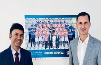 H.E. Ambassador Raj Kumar Srivastava met with Mr. Dragan Primorac, Member of Croatian PM’s Scientific Advisory Board in his office at St Catherine Hospital to discuss ideas for strengthening India-Croatia partnership