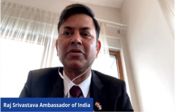 H.E. Ambassador Raj Kumar Srivastava participated at the India-Croatia Startup Webinar under the auspices of Invest India which will create a India-Croatia Startup Ecosystem. Experts & Startups from 2 countries presented opportunities in Healthcare, Agriculture, Cyber Security, Enterprise Solutions & Environmental tech.