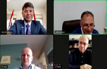 H.E. Ambassador Raj Kumar Srivastava interacted on virtual platform with esteemed members of India-Croatia ️️Inter-Parliamentary Friendship Group. Political connections between two Democracies would strengthen the foundation further on which India-Croatia relationship is based.