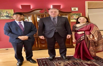 H.E. Ambassador Raj Kumar Srivastava received @ India House in Zagreb, State Secretary for Political Affairs H.E. Mr. Frano Matušić, Ministry of Foreign and European Affairs of Croatia. They exchanged ideas for stronger India-Croatia partnership