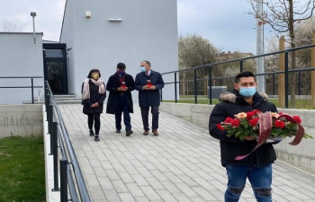 H.E. Ambassador Raj Kumar Srivastava visited and paid respect to the Romani Memorial Center & Uštica Cemetery with Member of Parliament Mr. Veljko Kajtazi.