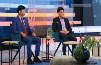 June 2021: H.E. Ambassador Raj Kumar Srivastava shared the stage ⁦at Moj HRT Dobro Jutro, Hrvatska show with Indian Chess Grandmaster Vishwanathan Anand who is playing second time in Zagreb ⁦Croatia Grand Chess Tour ⁩ from 5-12 July 2021. Five time World Champion who inspired at least two generations of chess players in India.