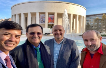  DG of Indian Council For Cultural Relations Mr. Dinesh K Patnaik & Mr. Tomislav Buntak, Dean of Akademija likovnih umjetnosti, University of Zagreb, discussed future projects in the field of art by connecting India-Croatia youth for a successful cooperation between India & Croatia & MoU with the the Lalit Kala Akademi