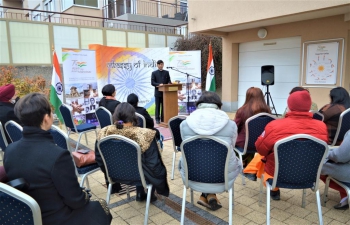 On the occasion of 73rd Republic Day of India, the National Flag was unfurled by Ambassador Raj Kumar Srivastava at the Chancery premises amidst a gathering of Indian nationals and friends of India. This was followed by singing of the National Anthem and the reading of Hon'ble President of India's Address to the Nation.