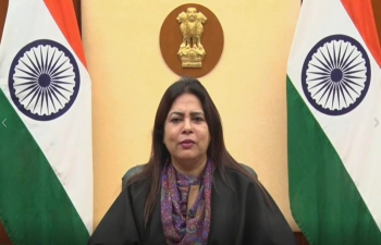  At the 73rd Republic Day Reception hosted by Ambassador of India to Croatia, Minister of State, Ministry of External Affairs of India, H.E. Mrs Meenakashi Lekhi gave a video message to the Indians and Friends of India in Croatia and highlighted the strong people to people bondings between India & Croatia which was showcased in a diverse Indian cultural program by Croatian friends on the occasion.