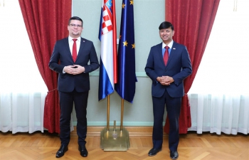 Ambassador Raj Kumar Srivastava met with Croatian Member of Parliament Mr. Domagoj Hajdukovic