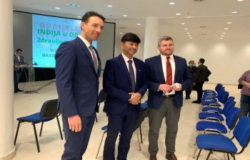 As part of the one month long celebrations of Amrit Mahotsav - 75th anniversary of India's independence, Embassy of India, Zagreb, with the support of the Grad Opatija and Kvarner Health Tourism Cluster, organized an event "India in Opatija for Health & Wellness” at the Center of Gervais "Lness"