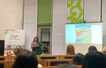 Mrs. Lakshmi Srivastava gave a talk on “Unsung Heroines of Indian Freedom Movement” during the #InternationalWomensDay2022 event organized at FER. The comic book released by MoS Mrs. Meenakshi Lekhi on 75 such inspirational women in Delhi in January 2022 was presented in the talk celebrating #AzadiKaAmritMahotsav in Croati