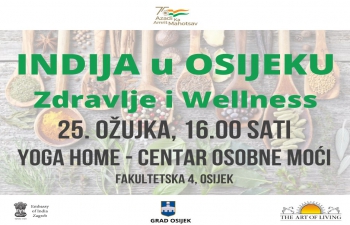 As part of #AzadikaAmritMahotsav the event "INDIA in OSIJEK: For Health & Wellness" supported by Grad Osijek highlighted the collaboration in the field of Traditional Health Care System between Embassy of India, Zagreb based AYUSH Cell with The Art of Living Foundation, & Ministry of AYUSH, Government of India