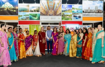  Place2go - međunarodni sajam turizma International Tourism Fair 2022 brought the feel of India at Arena Zagreb with Talk Show, Saree Fashion Show, & Bollywood Dances