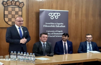 Minister of Foreign and European Affairs of Croatia, H.E. Mr. Gordan Grlić Radman, participated at the Faculty of Philosophy in Zagreb, Sveučilište u Zagrebu at the presentation of the book 
