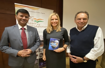  A conference was held on the topic „The Wisdom and Science of India and the West, united in the works of Tesla“ at HKD Napredak Zagreb pointed out Vedic principles in Tesla's understanding of life. The event was held with the welcoming speech of Ambassador Srivastava, Mr Singh, Croatian Indian Society & Ms Dragica Mihajlovic, president of the Association Nikola Tesla-Genius for the future. 