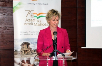 On the occasion of #NationalUnityDay 2022, the Croatia-India Society hosted a seminar "Celebrating National Unity Week of India with Global Unity of P3 (Pro Planet People): LiFE" with a welcome speech by the Ambassador of India to Croatia, Mr. Raj Kumar Srivastava, presentations by Ms Dunja Mazzocco Drvar, Director for Climate Activities of the Ministry of Economy and Sustainable Development, "The Croatian experience on Green transition and Sustainable Development and Bilateral Opportunities for Cooperation in the Context of the Mission LiFE." and Prof. Ivan Andrijanić, Head of the Department of Indology and Far Eastern Studies "Sardar Patel: The Iron Man of India who Unified the Country after 1947."