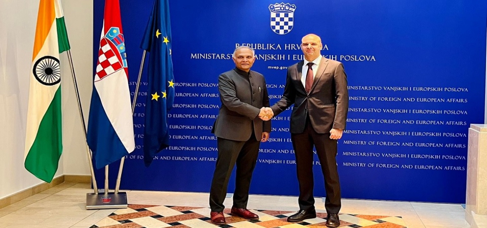 On 4th November Foreign Office Consultations were held in Zagreb, led by the Secretary (West), Ministry of External Affairs, Government of India, Shri Sanjay Verma & Director General for Political Affairs at Ministarstvo vanjskih i europskih poslova, Mr. Petar Mihatov. 