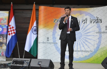 Ambassador Raj Kumar Srivastava hosted the National Day Reception on the occasion of the 76th Anniversary of Independence Day in Zagreb which also marked the conclusion of 75 weeks long #AzadiKaAmritMahotsav celebrations in which 75 cultural and 150 Yoga events were organized in Croatia.