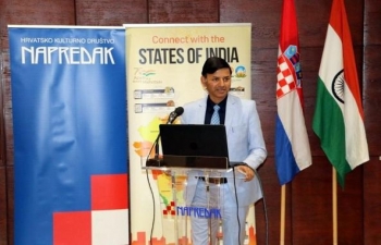 Ambassador Srivastava participated at the event “Diaspora as Bridge” - Connecting Communities & Culture on the 16th November at Napredak and presented an outline of Diaspora Diplomacy, an important dimension of Human-centric Governance, Globalisation, and Growth.
