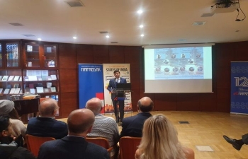 Ambassador Srivastava participated in the Forum Expanding the Human Knowledge Frontiers through Quantum & Space Science: “Indian & Croatian experience” at Napredak on the 4th of December. The event witnessed several lectures by Prof. Ivo Orlić, an independent researcher with the theme “Bridging Science & Spirituality”, Mr. Ante Radonić, Croatian astronomer on “India's space probes & launch vehicles” Mr. Slobodan Danko Bosanac, Croatian physicist on “Deep space challenges”