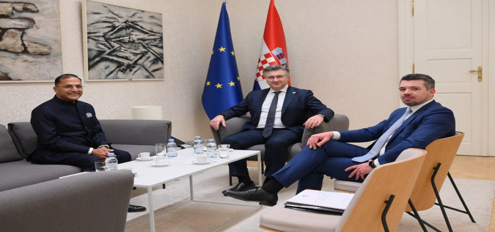 Prime Minister of Croatia H.E. Mr. Andrej Plenkovic received the Ambassador of India to Croatia, H.E. Mr. Arun Goel, on the 17th of January 2025,  During the meeting were exchanged the common intention to further strengthen bilateral relations between Croatia and India, especially in economic cooperation and cultural exchange.