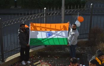 One of the largest gatherings of Indians and friends of India celebrated the 76th Republic Day of India at the Chancery premises with great fervour and enthusiasm. The National flag was unfurled by the Ambassador of India to Croatia, Mr. Arun Goel, followed by singing the National Anthem and reading the Hon'ble President of India's address to the Nation. Attendees were treated to a sumptuous Indian meal with hot Tea.