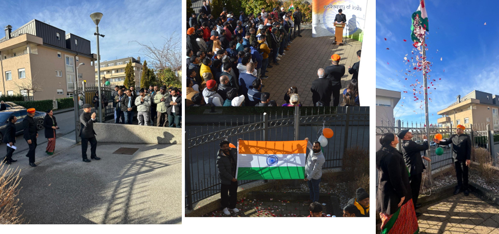 One of the largest gatherings of Indians and friends of India celebrated the 76th Republic Day of India at the Chancery premises with great fervour and enthusiasm. The National flag was unfurled by the Ambassador of India to Croatia, Mr. Arun Goel, followed by singing the National Anthem and reading the Hon'ble President of India's address to the Nation. Attendees were treated to a sumptuous Indian meal with hot Tea
