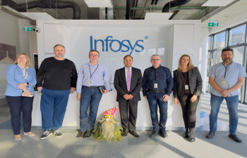 Ambassador Arun Goel visited Infosys in Karlovac. Infosys introduced the Ambassador to their presence in Croatia in 2016, currently employing more than 100 mechanical engineers. Today, Infosys in Karlovac is engaged in the design of gas and steam turbines, aircraft engines, and power and process equipment for numerous clients globally. Ministry of External Affairs, Government of India, Grad Karlovac