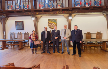 Ambassador Arun Goel and Mrs. Pallavi Kararha, Second Secretary (Commercial & Consular), were received at the Croatian Dragon Brothers Society premises by Prof. Dr. Mislav Grgić, Grand Master of the Society, Mr. Drazen Vikič-Topić and Mr. Zoren Korecic on the 17th February. The Croatian Dragon Brothers Society is a cultural association founded in Zagreb nearly 120 years ago (in 1905) with the purpose of preserving and restoring Croatian cultural and historical heritage, reviving the memory of events from Croatia’s past and notable Croatians.