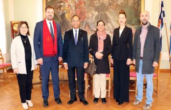 1st April - Ambassador Arun Goel, met with the Đakovo mayor and parliamentarian Marin Mandarić and his associates in the small town hall. In a cordial conversation, the Indian diplomat spoke with great enthusiasm about the culture, heritage and natural beauties of Croatia, and about Slavonia, the central part of which is Đakovo and the Đakovo region, he said that it reminded him of a very similar region in his country from which he comes.