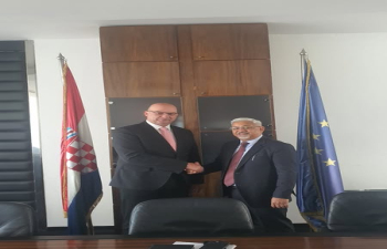 Deepening India-Croatia Economic Cooperation across multiple sectors! Commerce Secretary Shri Sunil Barthwal and Joint Secretary of the Department of Commerce, GoI Shri Saket Kumar, in a productive meeting with Mr. Ivo Milatic, State Secretary at the Ministry of Foreign and European Affairs on 22nd April, 2025.
