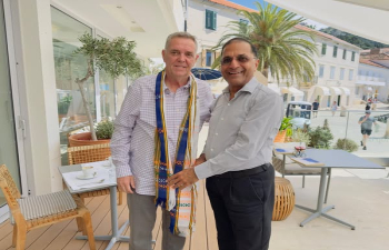 Ambassador Mr. Arun Goel met with the Mayor of Hvar, Mr. Rikardo Novak, during an official visit to Hvar. Discussions focused on deepening India-Croatia relations through cultural, educational, and tourism exchanges.